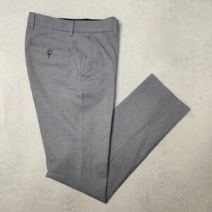 Bonobos Pants Mens 31x32 Gray Slim Stretch Cotton Spandex Tapered Dress Trousers